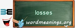 WordMeaning blackboard for losses